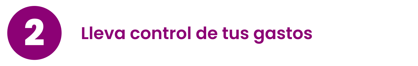 Lleva control de tus gastos